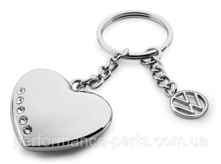 Брелок для ключів Volkswagen Keyring Heart with Swarovski Crystals 7E9087010A