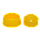 Заглушка двоскладова на болт/гайку М8, М10, М12 (D35) для дитячих майданчиків - Жовта, фото 2