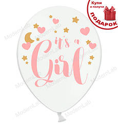 Повітряні кульки "It's a girl" 5 шт., d - 30 см