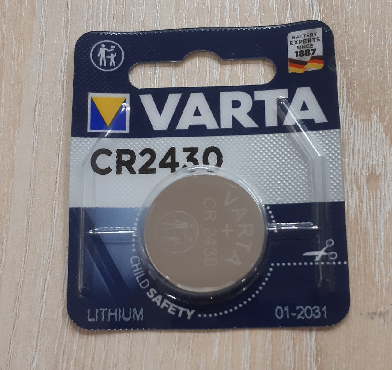 Дискова батарейка VARTA Cell Lithium 3V CR2430 (280mAh) (C1)