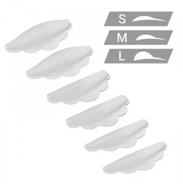 Набір прозорих силіконових бігуді 3 пари (розміри SML)