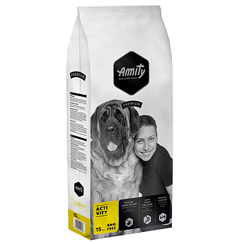 Сухий корм для собак енергетичної для собак з підвищеними навантаженнями Amity Activity 15 кг
