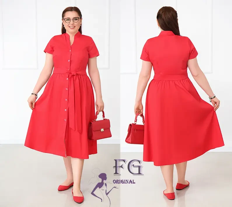 Літнє жіноче сукня нижче коліна розміри 50,52, фото 1