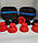 Набір масажних силіконових банок Rockpods 10 штук у кейсі (Чорні та червоні), фото 3