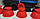 Набір масажних силіконових банок Rockpods 10 штук у кейсі (Чорні та червоні), фото 9