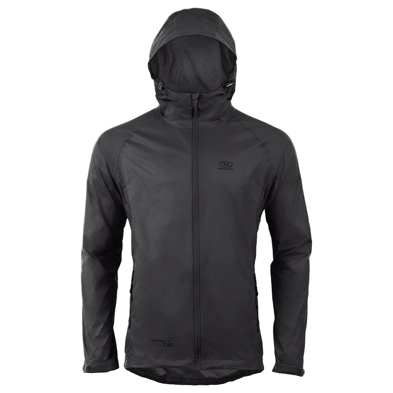 Вітровка чоловіча Highlander Stow & Go Pack Away Rain Jacket 6000 mm Black XXL (JAC077-BK-XXL)