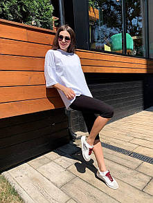 Жіночі чорні велосипеди з трикотажу нижче колін на високій посадці 65sw72