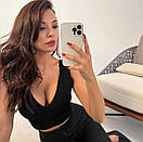 Жіночий трикотажний топ майка з декольте (р. 42-44) 78ma619, фото 3