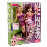 Куклы Барби Стиль- Sassy & Sweetie set of Barbie Fashionistas Swappin Styles