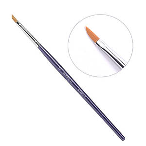 Пензель для дизайну синтетична синя ручка скошена No12 Creator