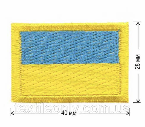 Нашивка прапор Україна (Ukraine) 40x28 мм, фото 2