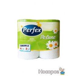 Perfex Папір туалетний Deluxe Персик 3шар 4шт - фото 1 - id-p1603277087