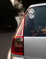 Патриотическая наклейка на машину "Голова Казака" 14х21 см (цвет на выбор) - на стекло / авто / машину
