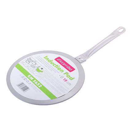 Адаптер для індукційної плити Kamille 19,5 см із неіржавкої сталі KM-5652, фото 1