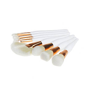 Набір кистей для макіяжу, 8 шт, білий