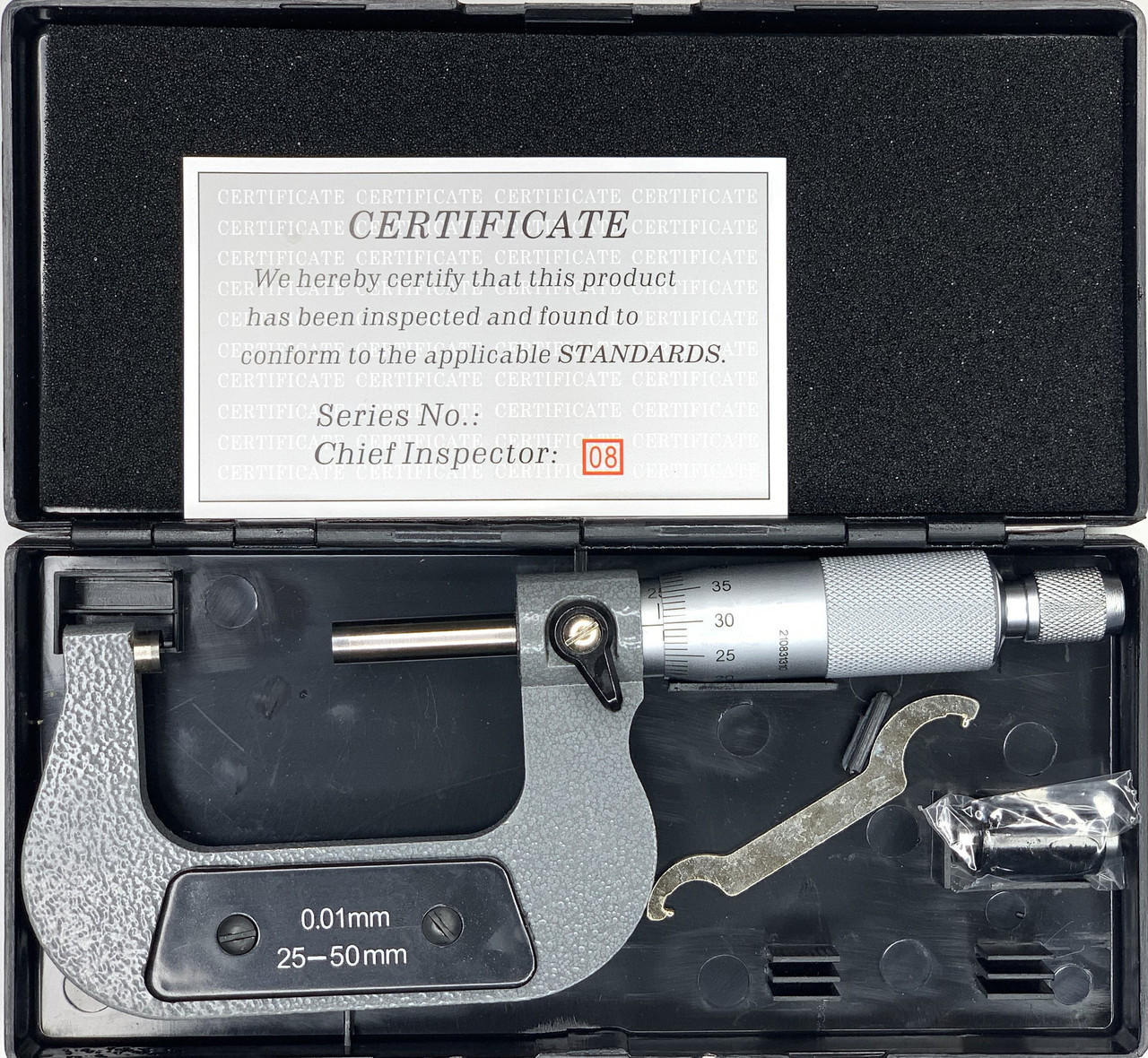 Микрометр гладкий МК50мм (0.01мм) кл. 2 оснащен. тв.сплавом: продажа ...