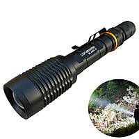 Фонарик ручной "BL-2804-T6" Черный, светодиодный фонарь для рыбалки, фанарик (ліхтарик ручний) (TO)