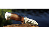 Ніж тактичний мисливський фінка з широким клинком та дерев'яною рукояттю. Сталь 440С. GW2432, фото 8