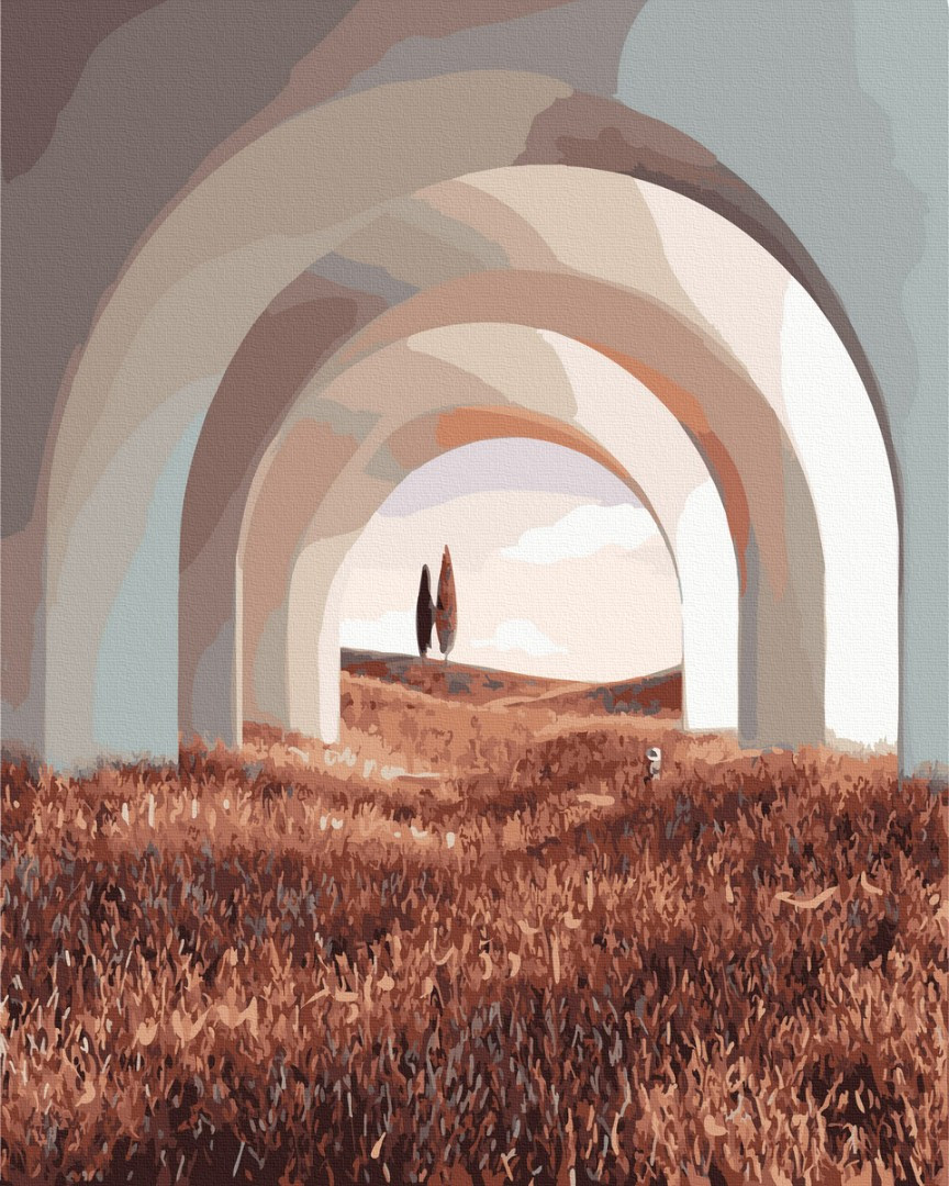 Шлях у тонах пастель 40x50