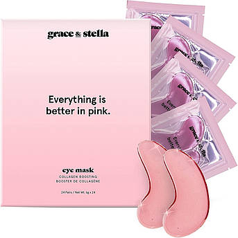 Коллагеновые патчи под глаза Grace & Stella Everything is Better In Pink Eye Masks 12 пар х 6 г