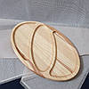 Менажниця дерев'яна овальна на 3 секції з ясеня, фото 7
