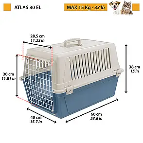 Переноска Ferplast Atlas 30 EL для кішок і собак до 15 кг (40 x 60 x h 38 cm), фото 2