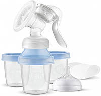 Avent Philips Молокоотсос ручной с технологией Natural Motion и контейнерами для молока SCF430/13