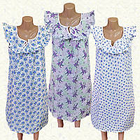 Ночная сорочка женская Ситцевая рюшевая р.48