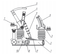 Высоковольтное оборудование по доступным ценам Конструкция выключателя ВНА-10/630-Л