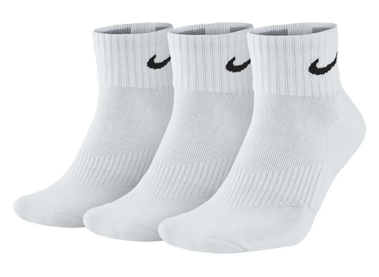 Спортивні шкарпетки для бігу та тенісу Nike Value Cush Ankle 3-pack (3пари) білі SX4926-101 (оригінал)