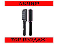 Расческа выпрямитель для волос с турмалиновым покрытием Hair Straightener HQT-909 черная! BEST