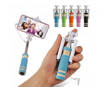 Селфі палка Mini Monopod з кнопкою, Помаранчева, фото 5