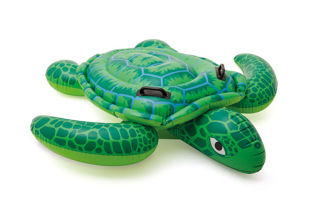 Надувний плотик матрац Intex 57524 для катання на воді "Черепаха" 150х127 см для дітей дорослих, вода іграшка