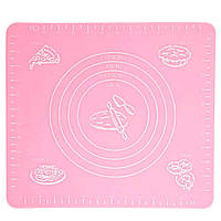 Силиконовый коврик для запекания 29x26 см, цвет - Розовый, коврик для теста силиконовый (ТОП)