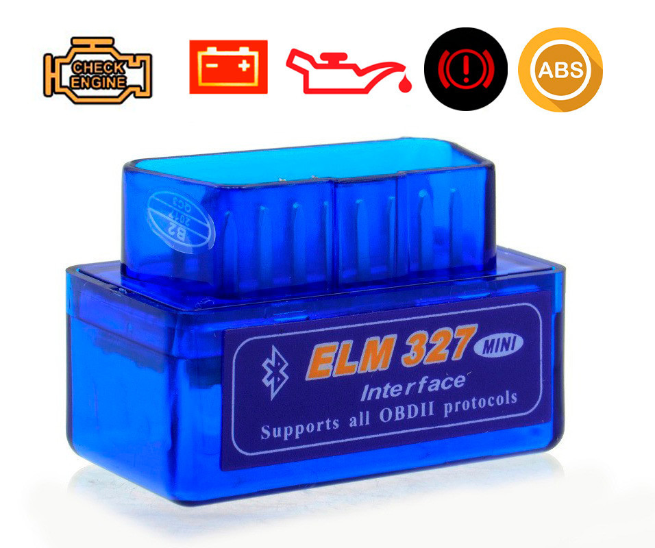 Автомобильный сканер ELM 327 mini Bluetooth, адаптер для диагностики автомобилей (Вер. 1.5) (GK) - фото 1 - id-p1279400037