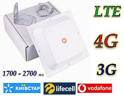 КВАДРАТ панельна антена 3G 4G LTE R-Net 17 децибел 824-960/1700-2700 MHz vodafone lifecell київстар