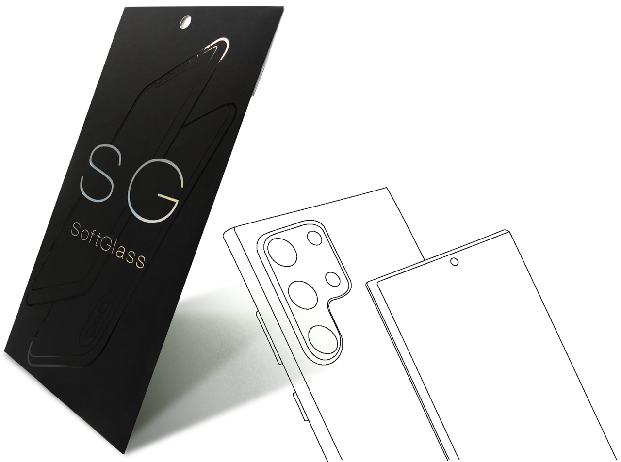 Плівка для Samsung Z Flip SM-F700 комплект: для передньої і задньої панелі поліуретанова SoftGlass, фото 1