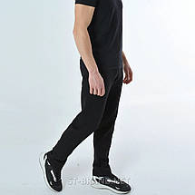 М,L,XL,2XL,3XL. Утеплені чоловічі спортивні штани з якісного трикотажу трьохнитки з начосом - чорні, фото 3