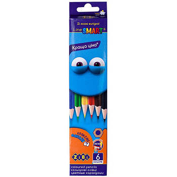 Олівці кольорові Smart Line, 6 кольорів ZB.2423 G-Rich