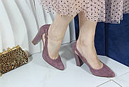 Туфлі жіночі Sufina 803( 897-11-60) в ліловій замші на підборах, фото 6
