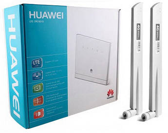 Стаціонарний 4G Wi-Fi роутер Huawei B315s-22 LTE (Original BOX UA) + Антени 10 dBi 2 шт 900/1800/2600 Mгц