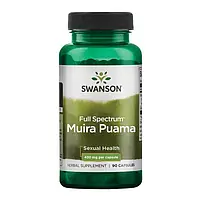 Swanson Muira Puama 400 мг Афродизиак, 90 капсул