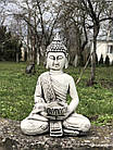 Садова фігура, статуетка білий Будда для декору, ручної роботи 31 см, фото 4