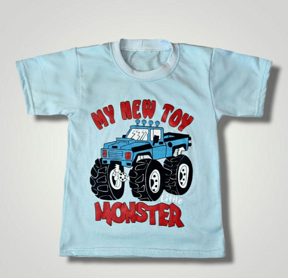 Футболка для хлопчика з принтом My New Toy Monster кулір, фото 1
