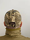 Тактична бейсболка ЗСУ піксель з липучкою для шеврону, камуфляжна військова кепка з регулятором розміру, фото 7