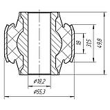 24-16 Сайлентблок переднього важеля передній Trafic; Opel Vivaro; Nissan Primastar; 8200049624;, фото 4