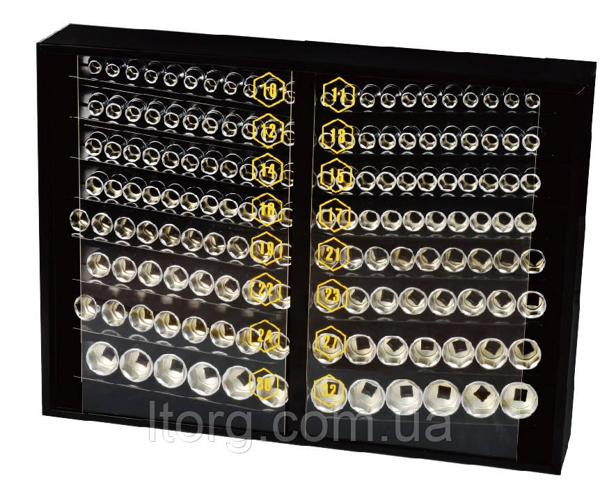 Whirlpower Дисплей з головками 1/2" 10-32мм 147од