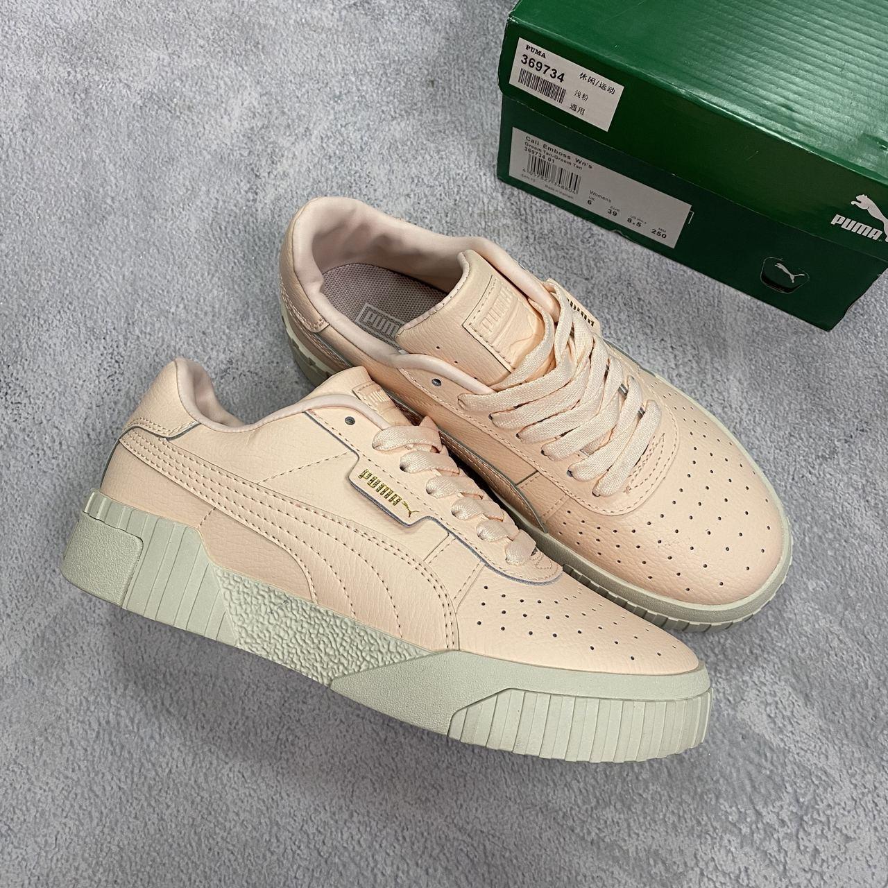 Puma cali top emboss cream sneakers