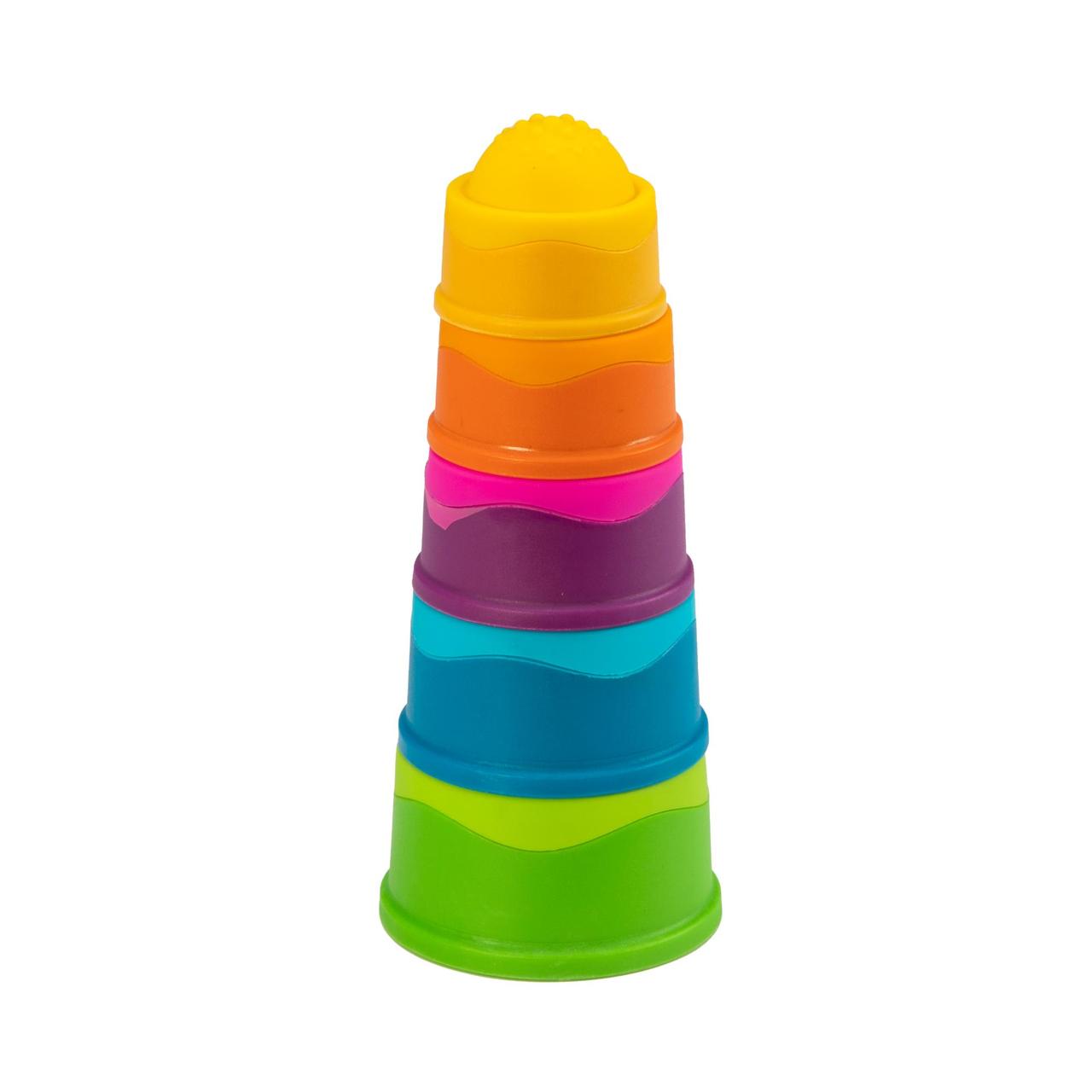 Пирамидка тактильная Fat Brain Toys Чашки dimpl stack (F293ML) - фото 1 - id-p1597744688