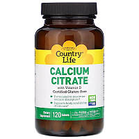 Цитрат кальция с витамином D Country Life "Calcium Citrate With Vitamin D" (120 таблеток)